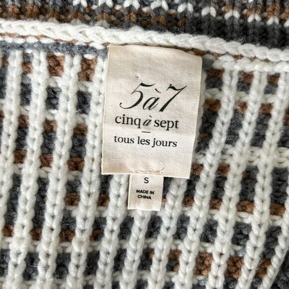 Cinq a Sept Amalie Sweater in Cinnamon Multi Size Small - Picture 5 of 6